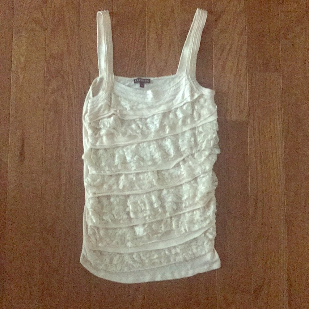 Pale pink lace tank